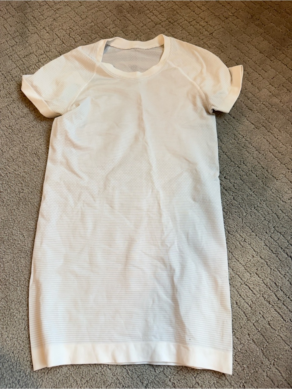 lululemon athletica Cream Short Sleeve Ribbed Tee